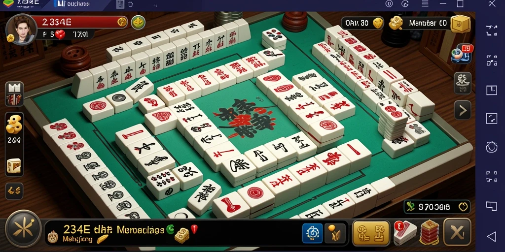 Tangkapan layar utama 234E menampilkan gameplay Mahjong yang seru dan interaktif.