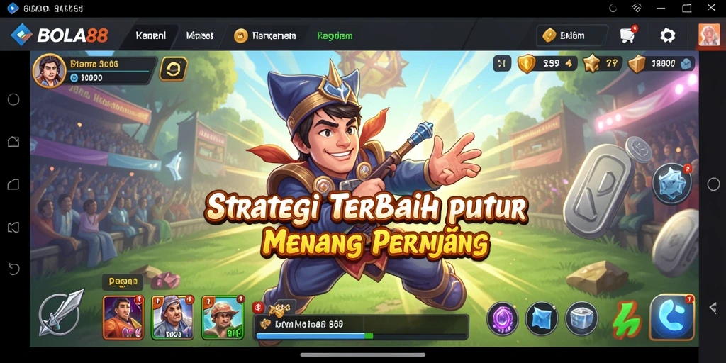 Screenshot utama BOLA88 menampilkan aksi strategi mendebarkan.