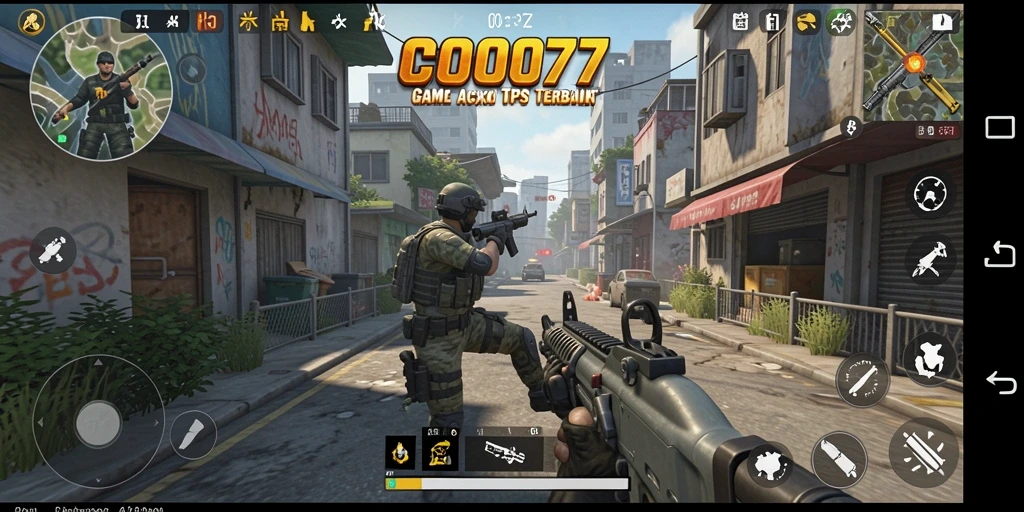 Tangkapan layar menunjukkan gameplay intens COO77 yang memikat.