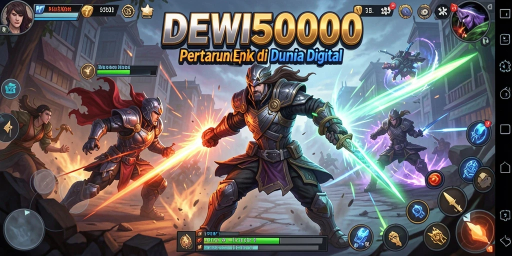 Gameplay DEWI5000 yang penuh aksi dan pertarungan seru.