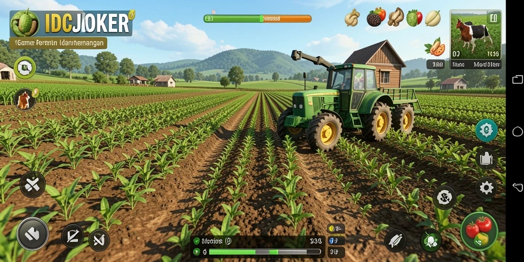 Tampilan gameplay seru pertanian di IDCJOKER.