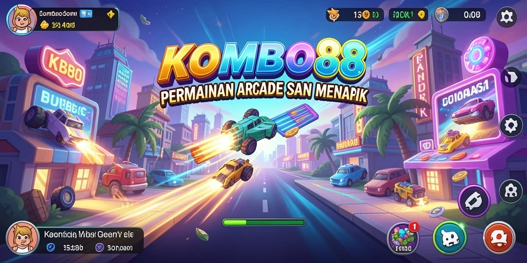 Screenshot dari gameplay seru KOMBO88 dalam mode arcade.