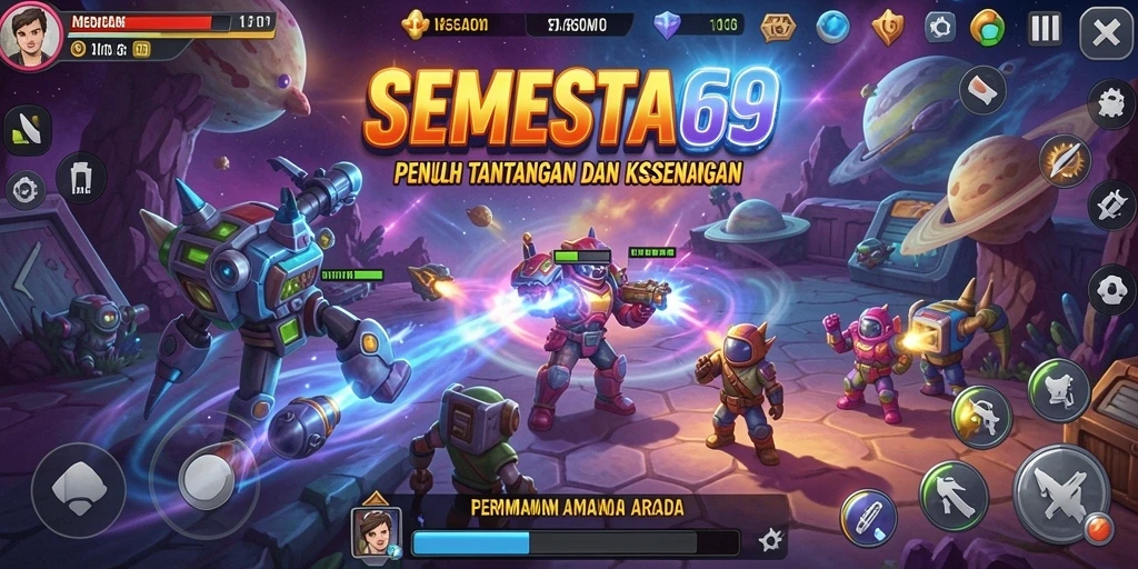 Tampilan gameplay seru dan dinamis dari SEMESTA69.
