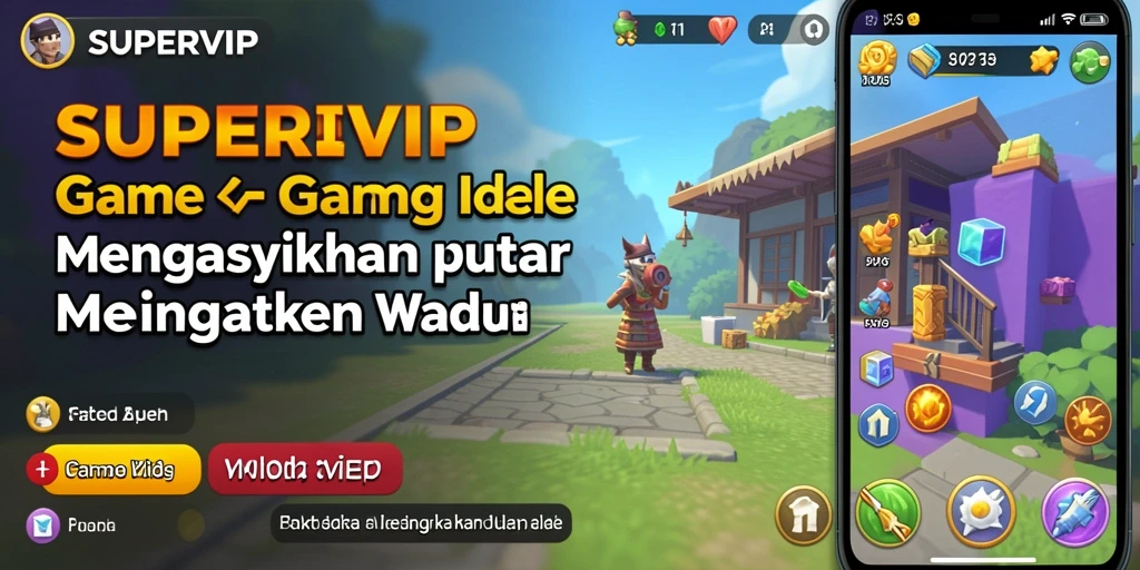 Tampilan gameplay <strong>SUPERVIP</strong> dengan elemen Idle yang mengasyikkan.