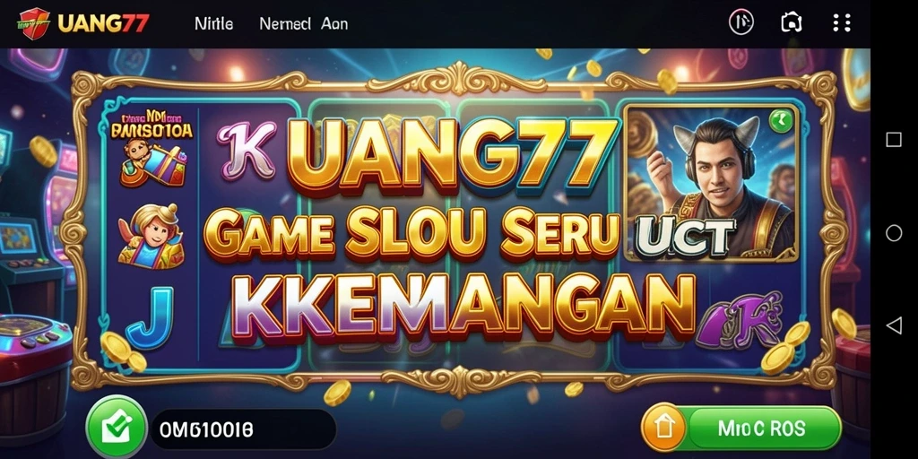 Screenshot UANG77 menampilkan gameplay seru dengan mesin slot yang menarik.