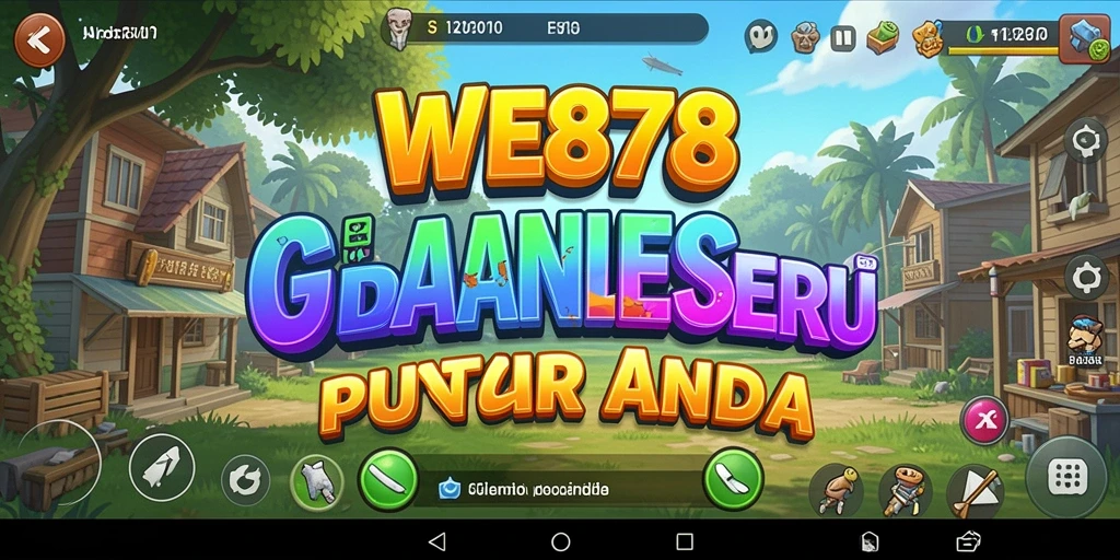 Tampilan gameplay WE878 yang menarik dengan karakter lucu dan penuh warna.