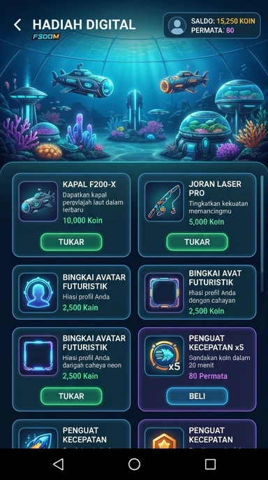 Pilihan aplikasi beragam di f200m untuk semua pengguna.